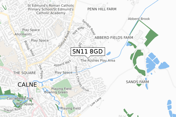 SN11 8GD map - small scale - OS Open Zoomstack (Ordnance Survey) SN11 8GD map - small scale - OS Open Zoomstack (Ordnance Survey)