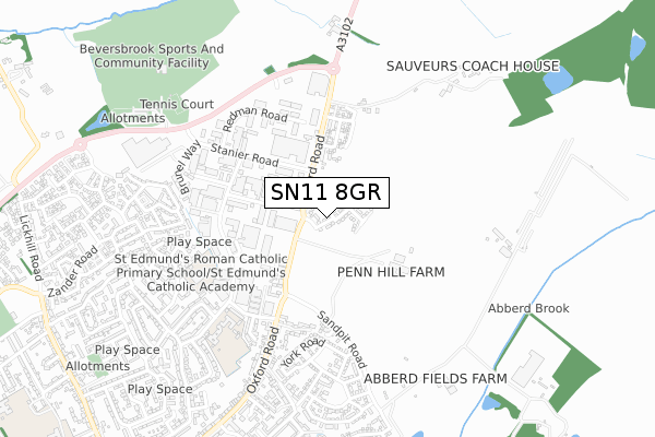 SN11 8GR map - small scale - OS Open Zoomstack (Ordnance Survey) SN11 8GR map - small scale - OS Open Zoomstack (Ordnance Survey)