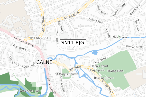 SN11 8JG map - large scale - OS Open Zoomstack (Ordnance Survey) SN11 8JG map - large scale - OS Open Zoomstack (Ordnance Survey)