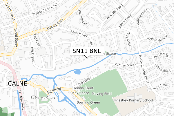 SN11 8NL map - large scale - OS Open Zoomstack (Ordnance Survey)