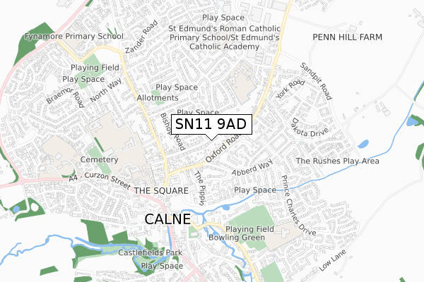 SN11 9AD map - small scale - OS Open Zoomstack (Ordnance Survey) SN11 9AD map - small scale - OS Open Zoomstack (Ordnance Survey)