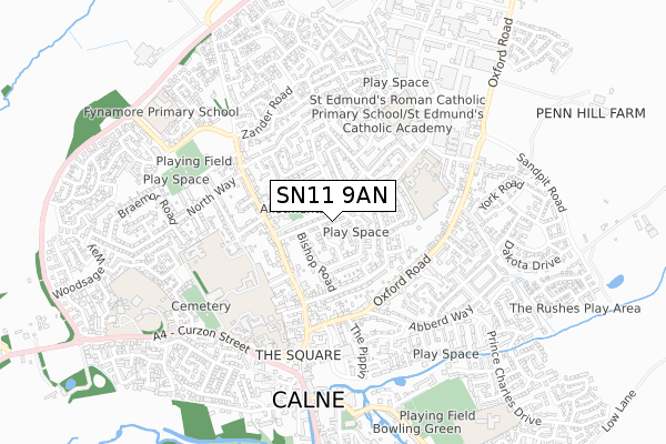 SN11 9AN map - small scale - OS Open Zoomstack (Ordnance Survey) SN11 9AN map - small scale - OS Open Zoomstack (Ordnance Survey)