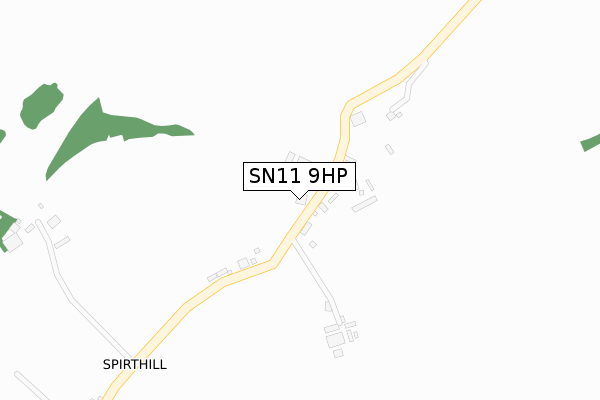 SN11 9HP map - large scale - OS Open Zoomstack (Ordnance Survey)