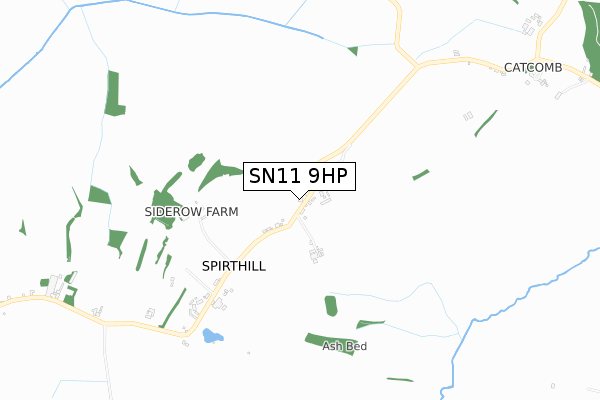 SN11 9HP map - small scale - OS Open Zoomstack (Ordnance Survey)