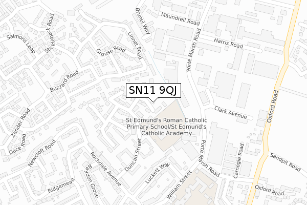 SN11 9QJ map - large scale - OS Open Zoomstack (Ordnance Survey) SN11 9QJ map - large scale - OS Open Zoomstack (Ordnance Survey)
