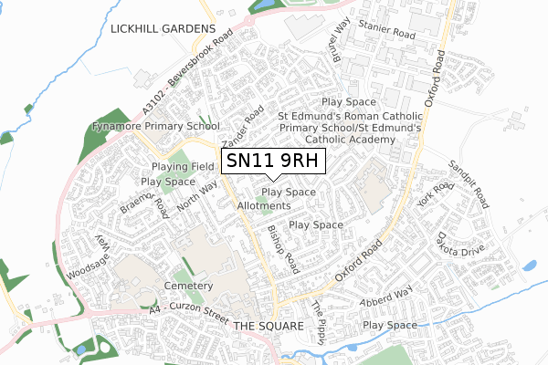 SN11 9RH map - small scale - OS Open Zoomstack (Ordnance Survey)
