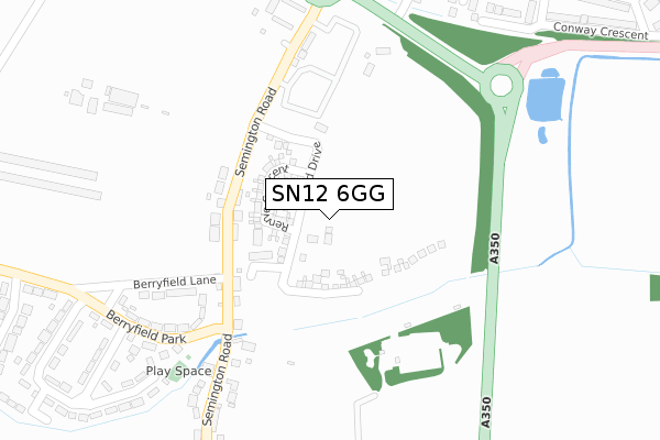 SN12 6GG map - large scale - OS Open Zoomstack (Ordnance Survey)