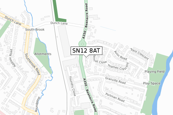 SN12 8AT map - large scale - OS Open Zoomstack (Ordnance Survey) SN12 8AT map - large scale - OS Open Zoomstack (Ordnance Survey)