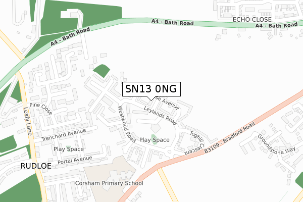 SN13 0NG map - large scale - OS Open Zoomstack (Ordnance Survey)