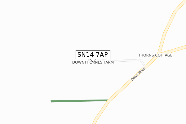 SN14 7AP map - large scale - OS Open Zoomstack (Ordnance Survey)