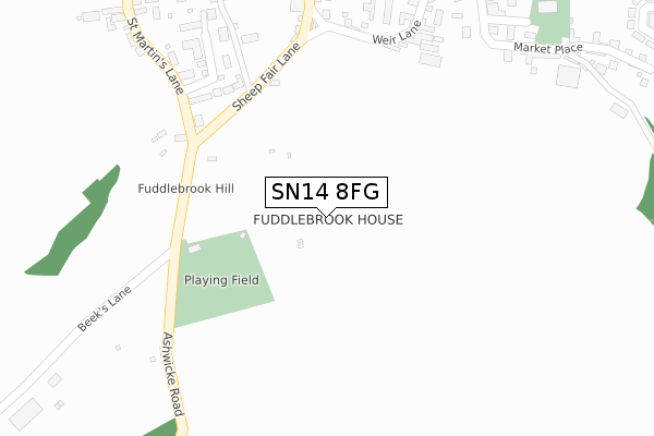 SN14 8FG map - large scale - OS Open Zoomstack (Ordnance Survey) SN14 8FG map - large scale - OS Open Zoomstack (Ordnance Survey)