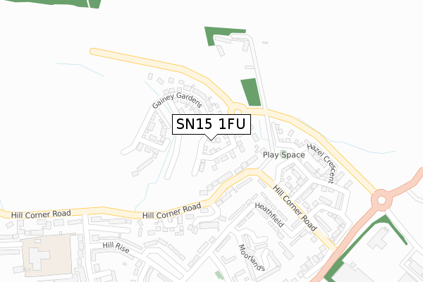 SN15 1FU map - large scale - OS Open Zoomstack (Ordnance Survey)
