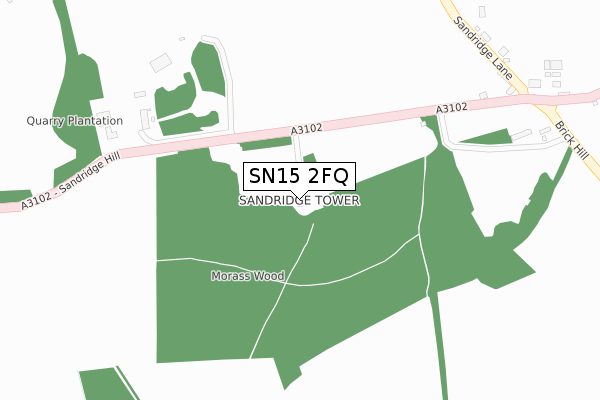 SN15 2FQ map - large scale - OS Open Zoomstack (Ordnance Survey)