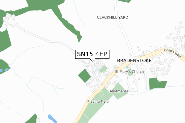 SN15 4EP map - large scale - OS Open Zoomstack (Ordnance Survey)