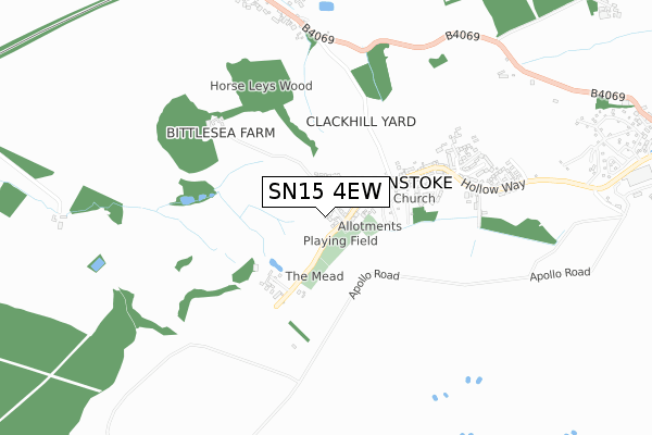 SN15 4EW map - small scale - OS Open Zoomstack (Ordnance Survey)