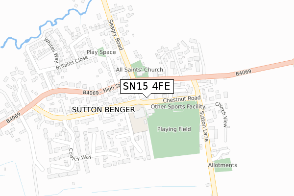 SN15 4FE map - large scale - OS Open Zoomstack (Ordnance Survey) SN15 4FE map - large scale - OS Open Zoomstack (Ordnance Survey)
