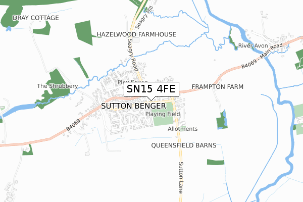SN15 4FE map - small scale - OS Open Zoomstack (Ordnance Survey) SN15 4FE map - small scale - OS Open Zoomstack (Ordnance Survey)