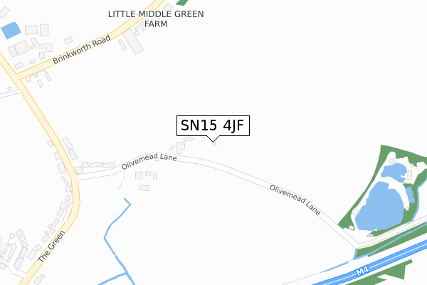 SN15 4JF map - large scale - OS Open Zoomstack (Ordnance Survey)