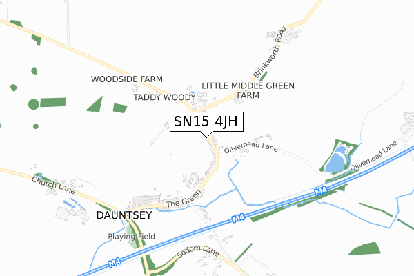 SN15 4JH map - small scale - OS Open Zoomstack (Ordnance Survey) SN15 4JH map - small scale - OS Open Zoomstack (Ordnance Survey)