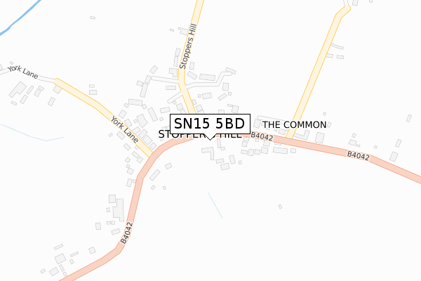 SN15 5BD map - large scale - OS Open Zoomstack (Ordnance Survey)