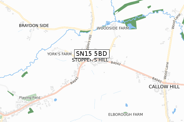 SN15 5BD map - small scale - OS Open Zoomstack (Ordnance Survey) SN15 5BD map - small scale - OS Open Zoomstack (Ordnance Survey)