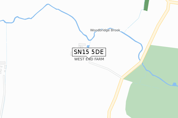 SN15 5DE map - large scale - OS Open Zoomstack (Ordnance Survey)