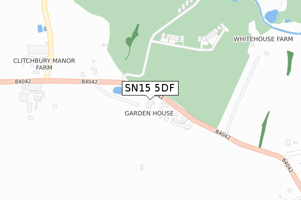 SN15 5DF map - large scale - OS Open Zoomstack (Ordnance Survey)