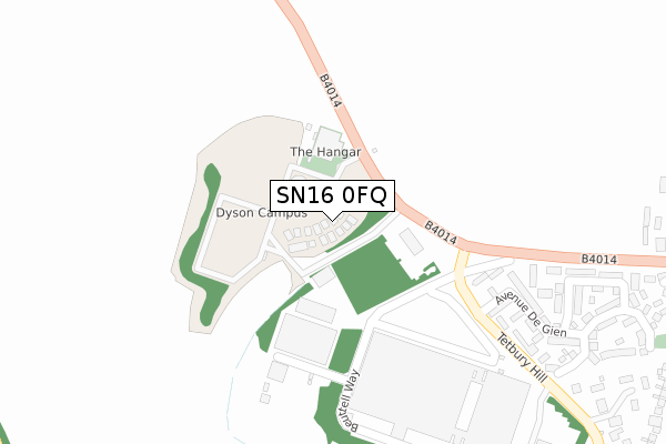 SN16 0FQ map - large scale - OS Open Zoomstack (Ordnance Survey) SN16 0FQ map - large scale - OS Open Zoomstack (Ordnance Survey)