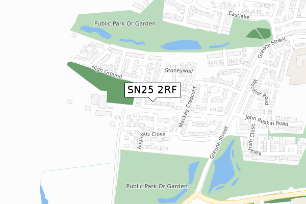 SN25 2RF map - large scale - OS Open Zoomstack (Ordnance Survey)