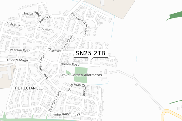 SN25 2TB map - large scale - OS Open Zoomstack (Ordnance Survey)