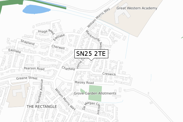 SN25 2TE map - large scale - OS Open Zoomstack (Ordnance Survey) SN25 2TE map - large scale - OS Open Zoomstack (Ordnance Survey)