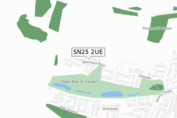 SN25 2UE map - large scale - OS Open Zoomstack (Ordnance Survey) SN25 2UE map - large scale - OS Open Zoomstack (Ordnance Survey)