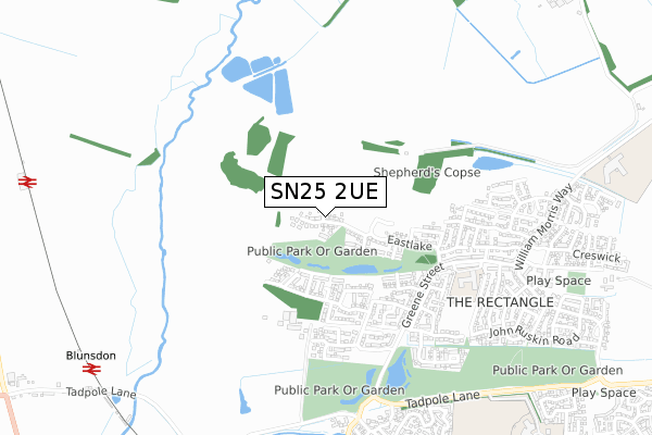 SN25 2UE map - small scale - OS Open Zoomstack (Ordnance Survey) SN25 2UE map - small scale - OS Open Zoomstack (Ordnance Survey)