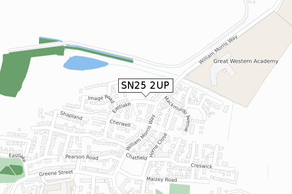 SN25 2UP map - large scale - OS Open Zoomstack (Ordnance Survey)