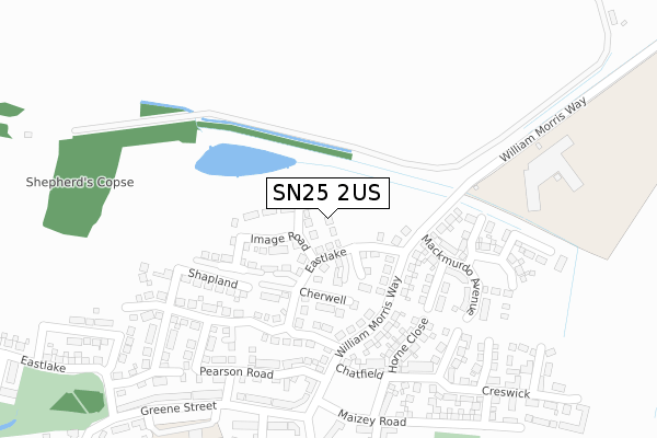 SN25 2US map - large scale - OS Open Zoomstack (Ordnance Survey)