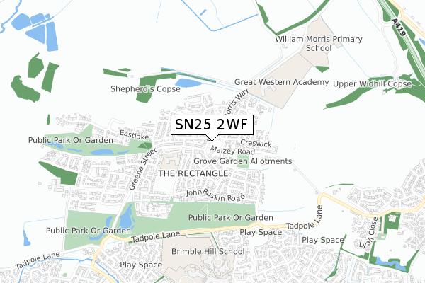 SN25 2WF map - small scale - OS Open Zoomstack (Ordnance Survey) SN25 2WF map - small scale - OS Open Zoomstack (Ordnance Survey)