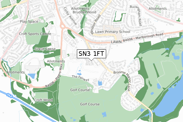 SN3 1FT map - small scale - OS Open Zoomstack (Ordnance Survey) SN3 1FT map - small scale - OS Open Zoomstack (Ordnance Survey)