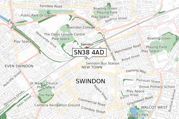 SN38 4AD map - small scale - OS Open Zoomstack (Ordnance Survey) SN38 4AD map - small scale - OS Open Zoomstack (Ordnance Survey)