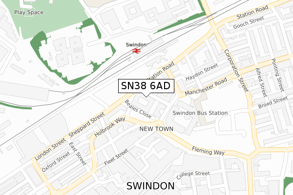 SN38 6AD map - large scale - OS Open Zoomstack (Ordnance Survey) SN38 6AD map - large scale - OS Open Zoomstack (Ordnance Survey)