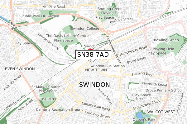 SN38 7AD map - small scale - OS Open Zoomstack (Ordnance Survey) SN38 7AD map - small scale - OS Open Zoomstack (Ordnance Survey)