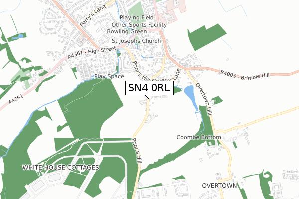 SN4 0RL map - small scale - OS Open Zoomstack (Ordnance Survey)