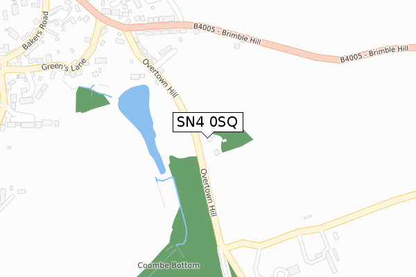 SN4 0SQ map - large scale - OS Open Zoomstack (Ordnance Survey)