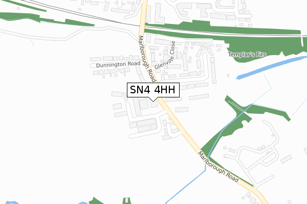 SN4 4HH map - large scale - OS Open Zoomstack (Ordnance Survey)