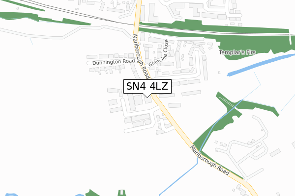 SN4 4LZ map - large scale - OS Open Zoomstack (Ordnance Survey)