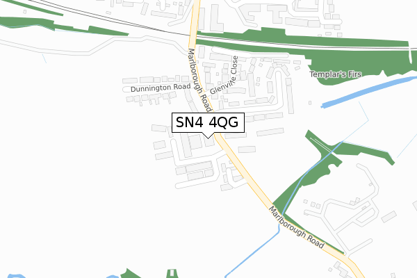 SN4 4QG map - large scale - OS Open Zoomstack (Ordnance Survey)