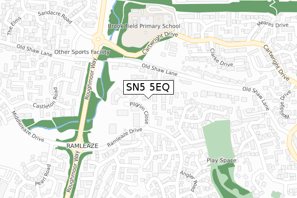 SN5 5EQ map - large scale - OS Open Zoomstack (Ordnance Survey) SN5 5EQ map - large scale - OS Open Zoomstack (Ordnance Survey)