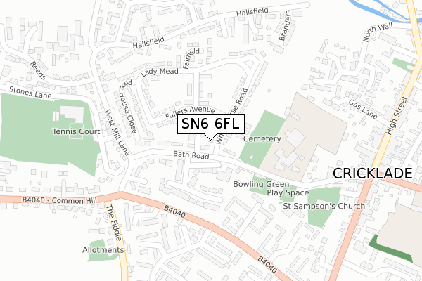 SN6 6FL map - large scale - OS Open Zoomstack (Ordnance Survey) SN6 6FL map - large scale - OS Open Zoomstack (Ordnance Survey)