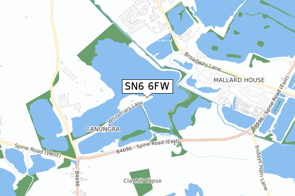 SN6 6FW map - small scale - OS Open Zoomstack (Ordnance Survey)