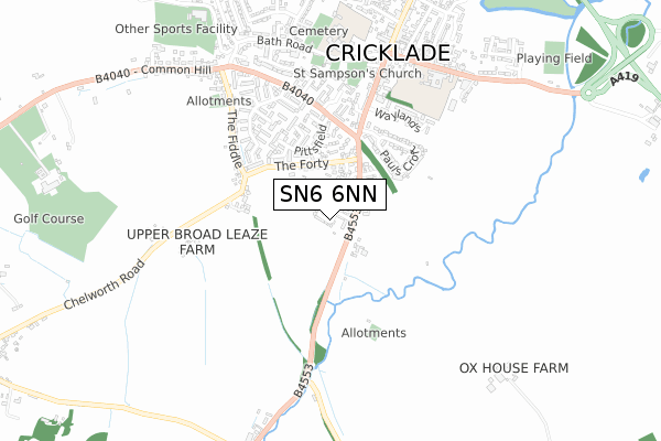 SN6 6NN map - small scale - OS Open Zoomstack (Ordnance Survey)
