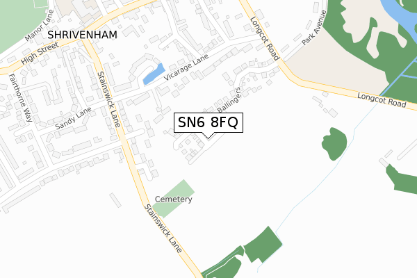 SN6 8FQ map - large scale - OS Open Zoomstack (Ordnance Survey)